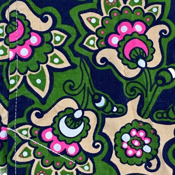 Lilly Pulitzer Floral A-Line Skirt Size 6 Green Pink Cotton/Spandex Blend - Picture 2 of 8